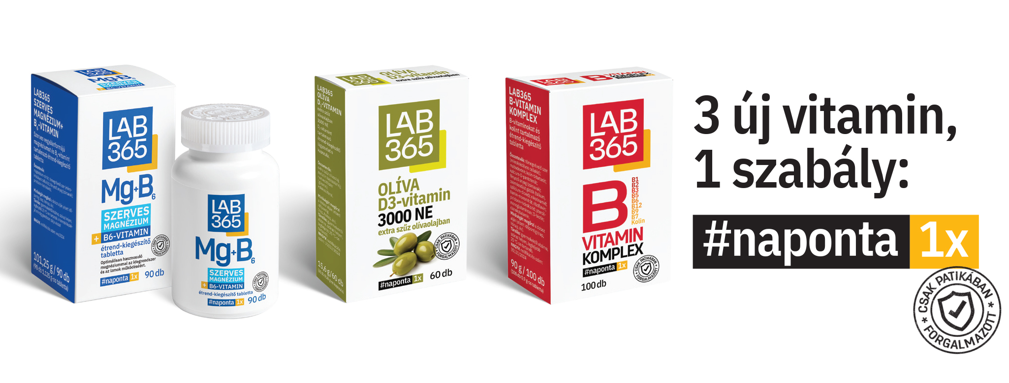 Megérkeztek a LAB365 termékcsalád legújabb vitaminjai