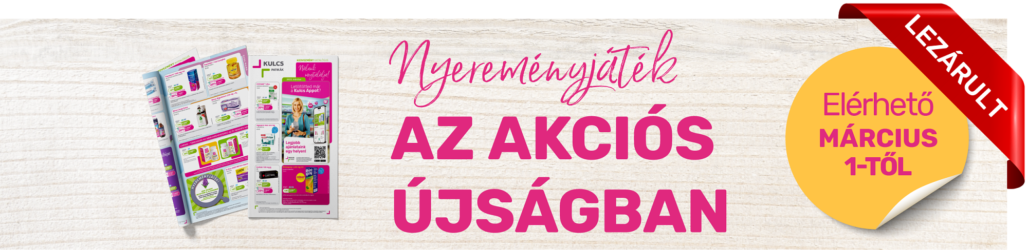 Nyereményjáték az akciós újságban – 2025. március