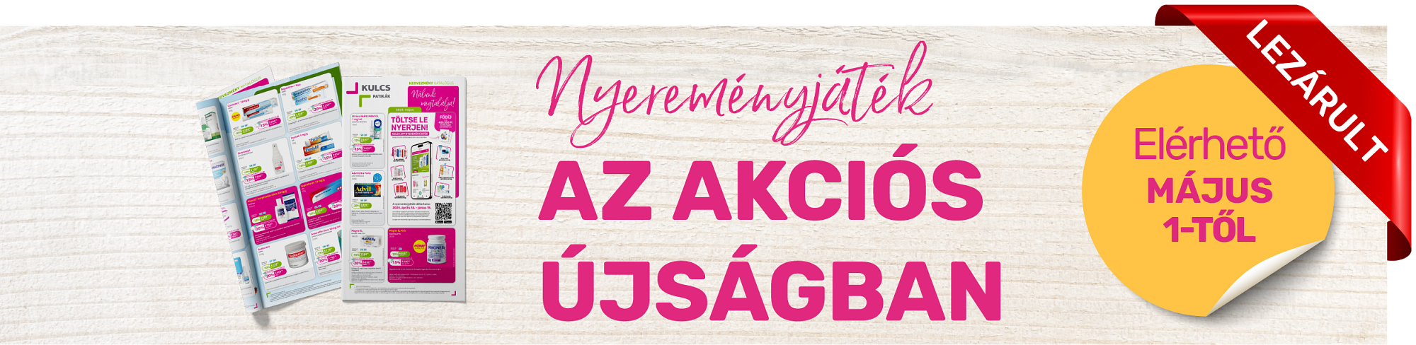 Nyereményjáték az akciós újságban – 2025. május