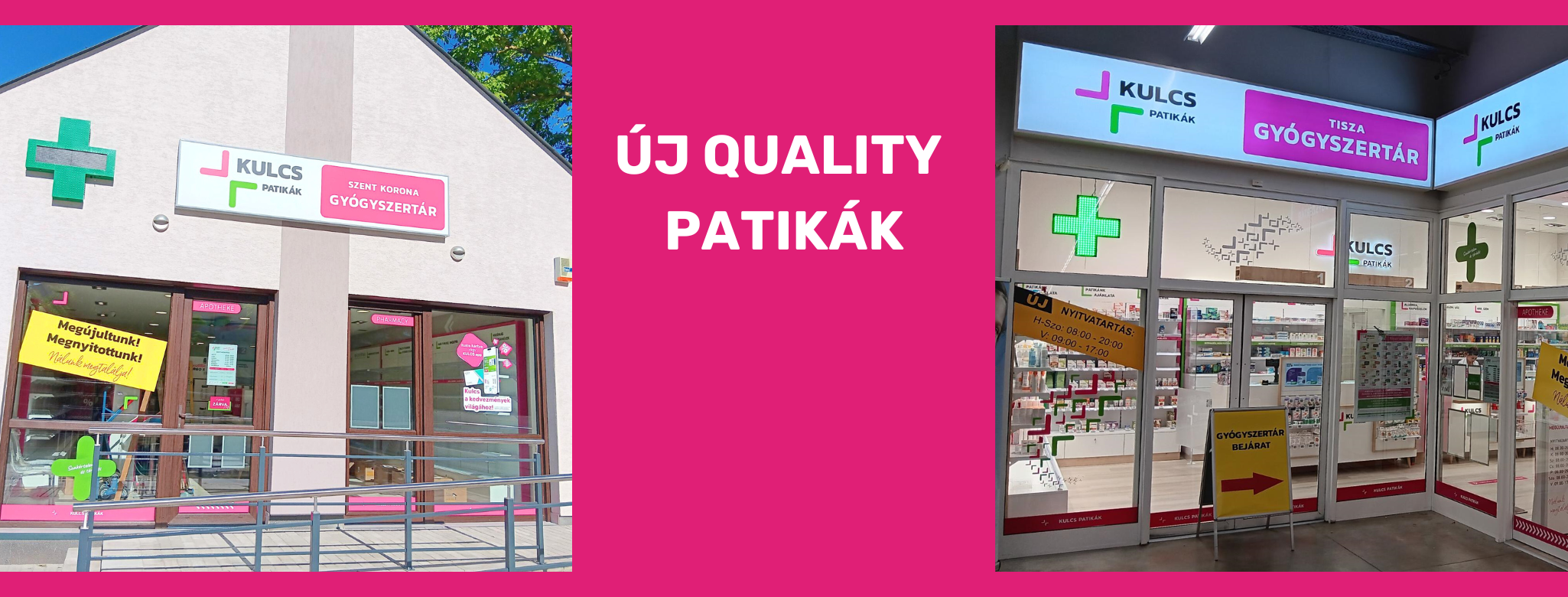 Köszöntjük két új Quality patikánkat: Tisza és Szent Korona Gyógyszertár!