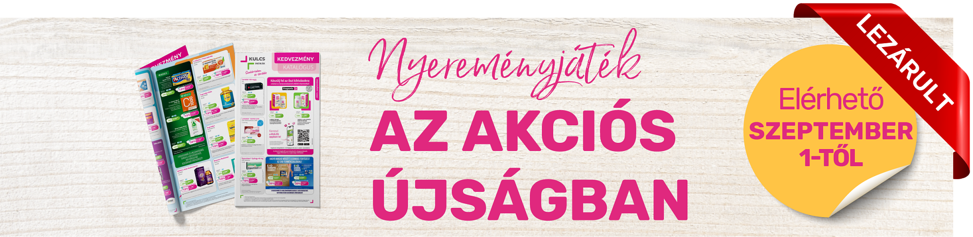 Nyereményjáték az akciós újságban – 2025. szeptember