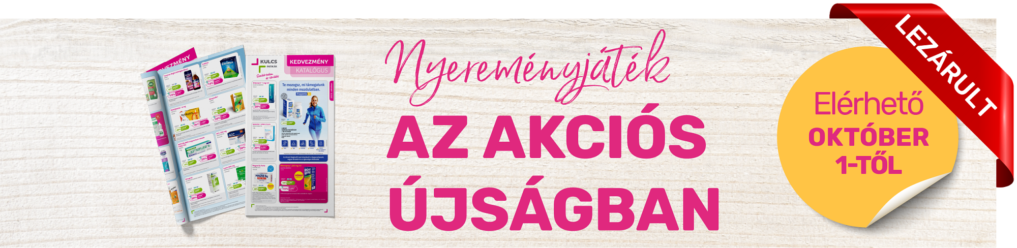 Nyereményjáték az akciós újságban – 2025. október