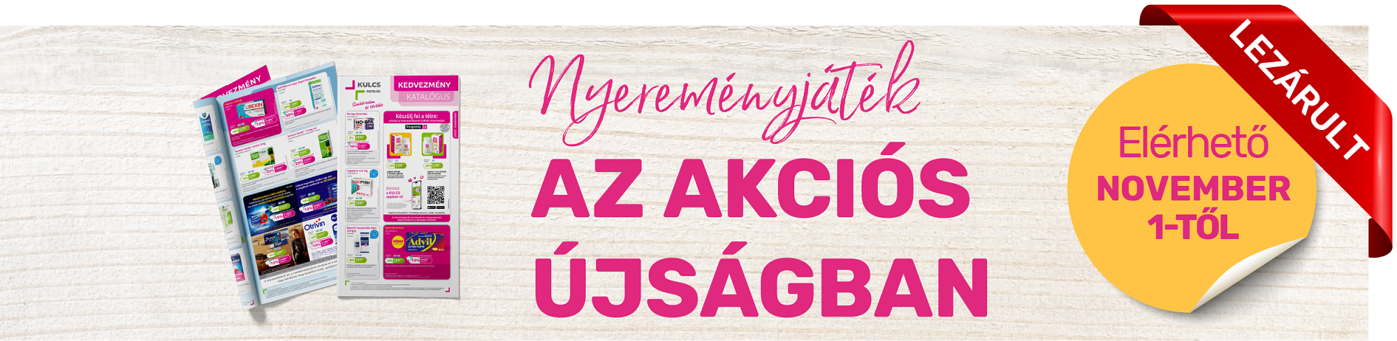 Nyereményjáték az akciós újságban – 2025. november