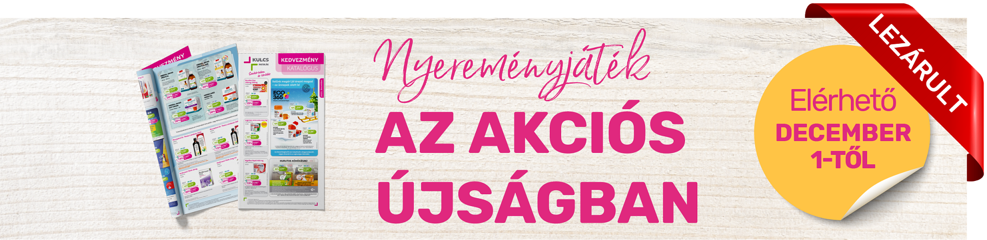 Nyereményjáték az akciós újságban – 2025. december