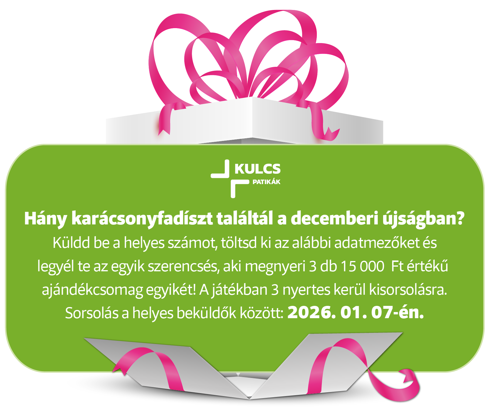 Nyereményjáték az akciós újságban – 2025. december