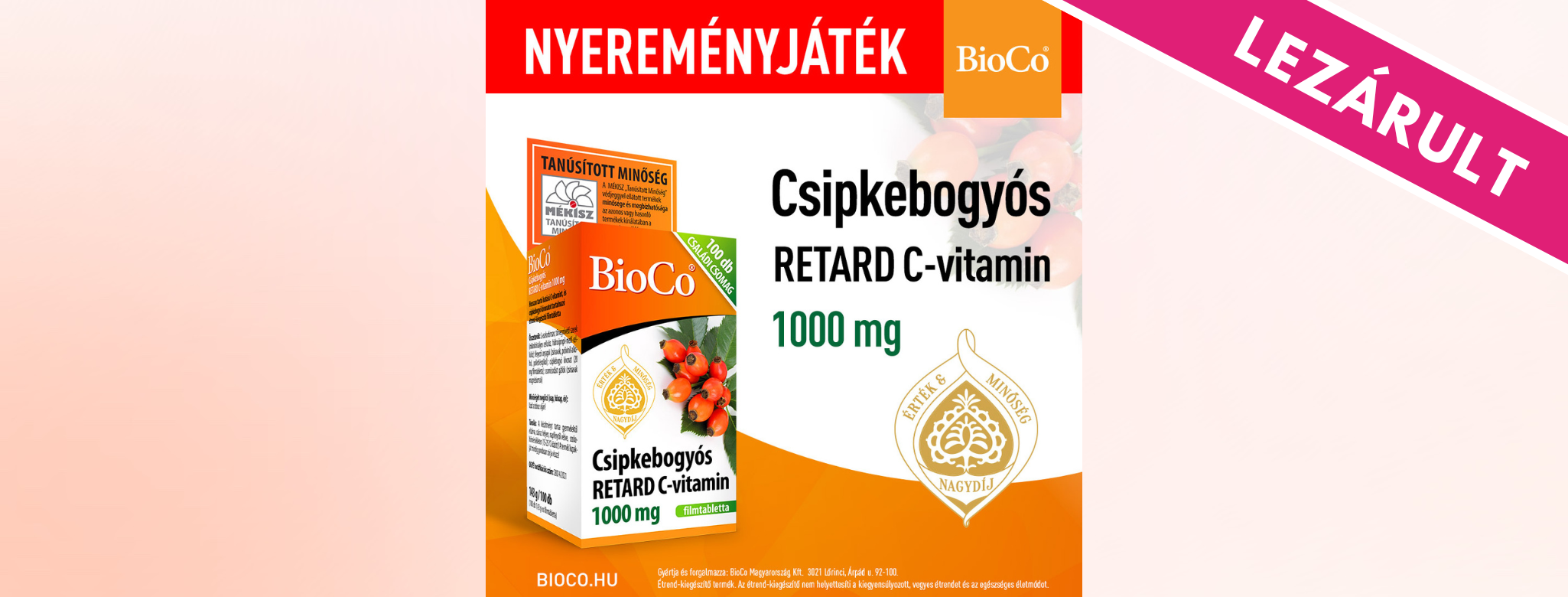 Nyerj a BioCo és a Kulcs Patikák játékán!