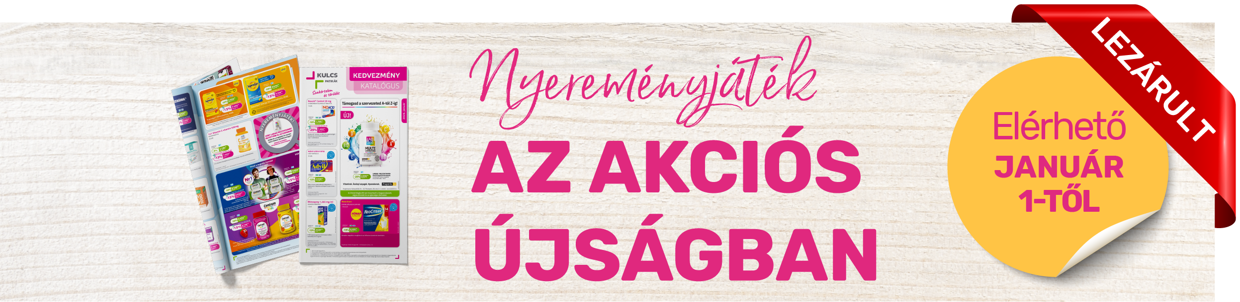Nyereményjáték az akciós újságban – 2026. január