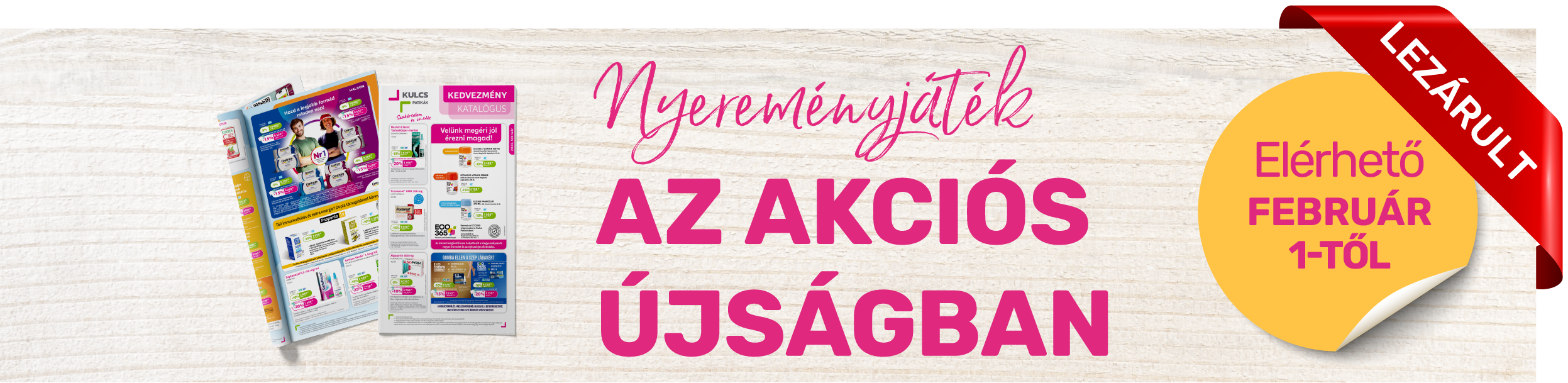 Nyereményjáték az akciós újságban – 2026. február