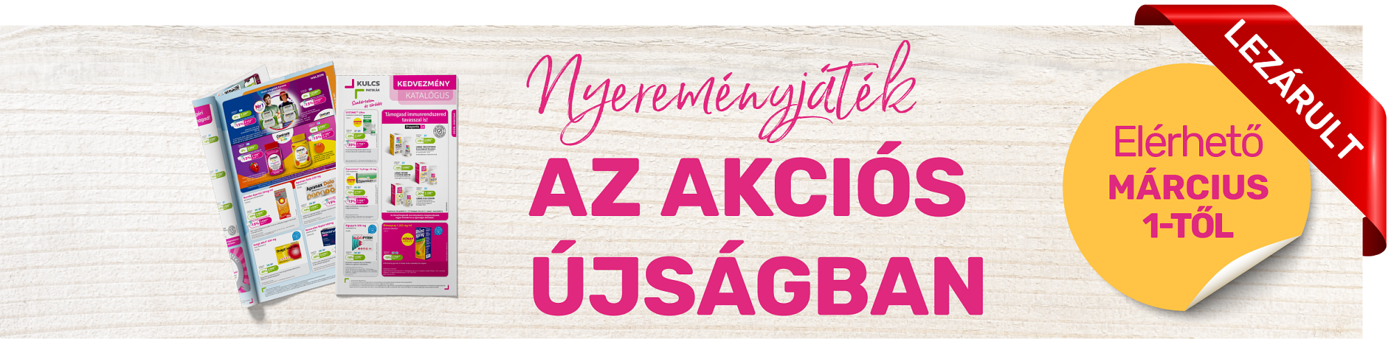 Nyereményjáték az akciós újságban – 2026. március