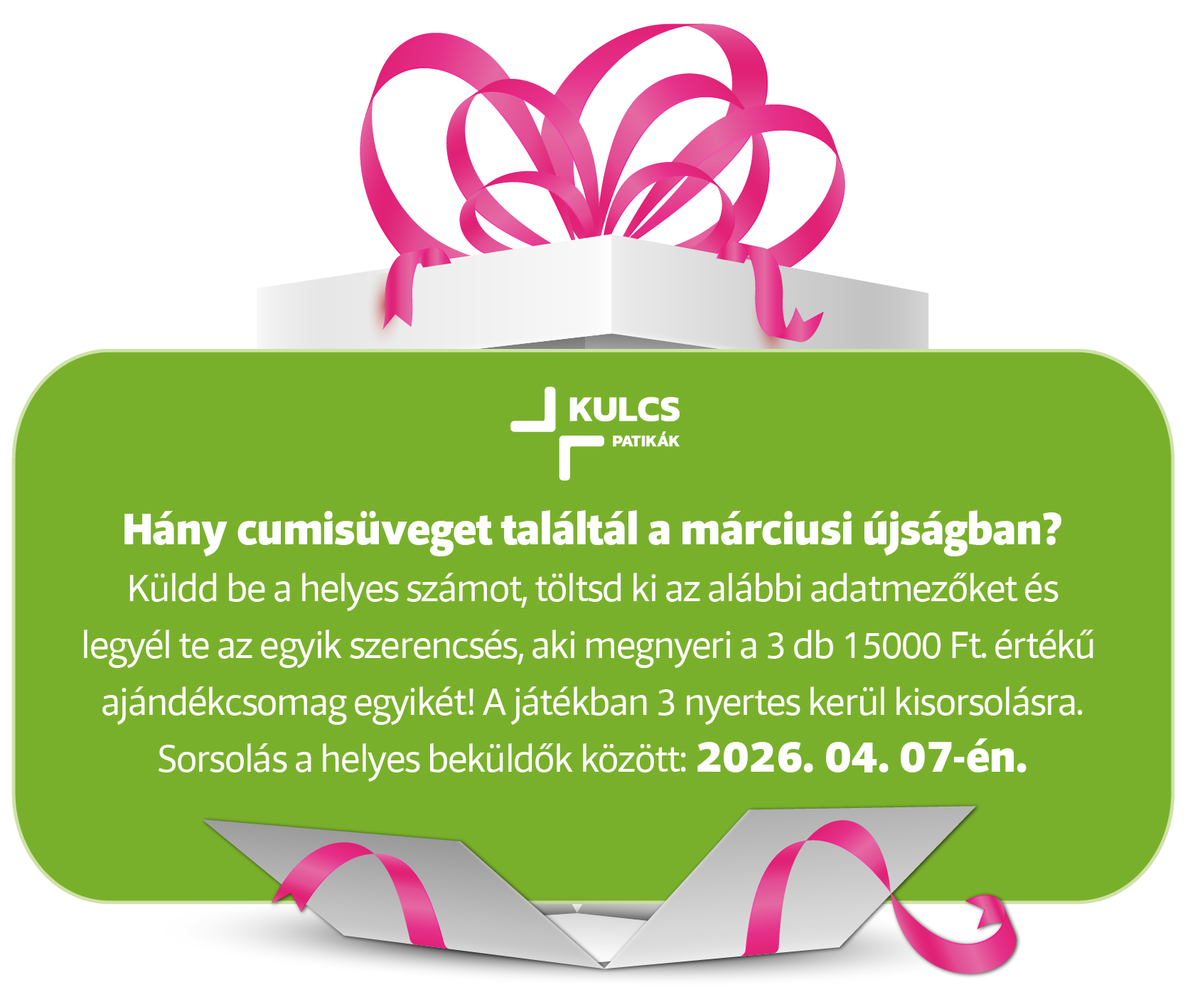 Nyereményjáték az akciós újságban – 2026. március
