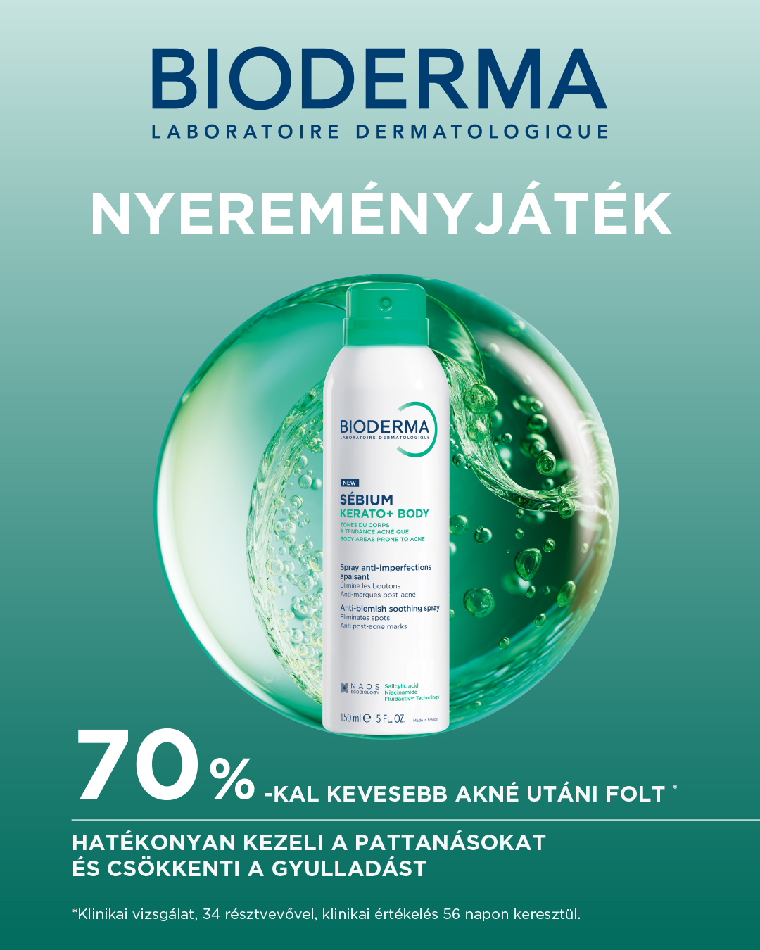 Játssz, és nyerj Bioderma Sébium testspray-t!