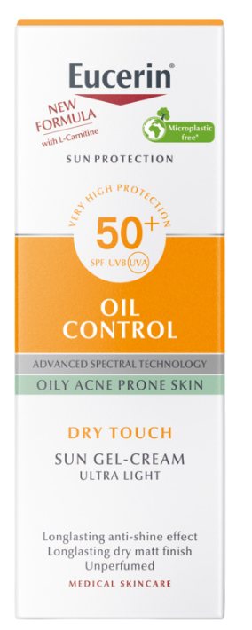 Eucerin Sun Oil Control napozó gél-krém arcra SPF50+