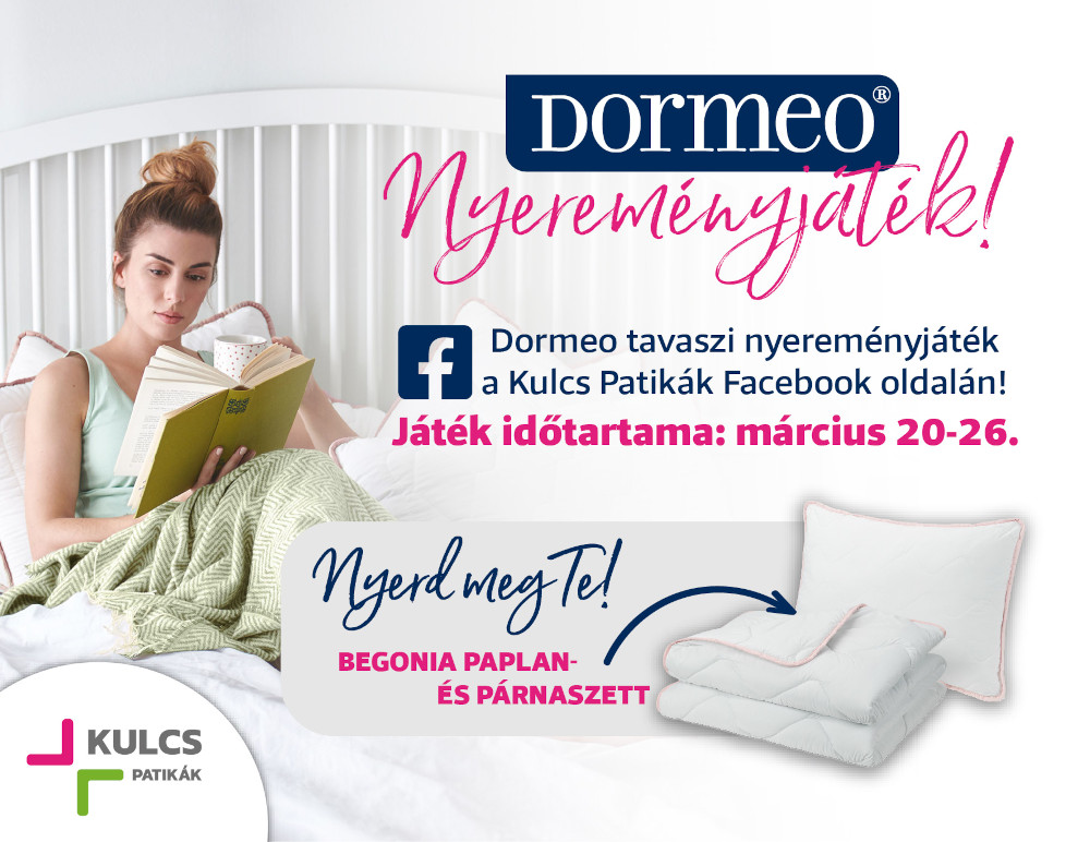 Tavaszi Dormeo játék – Nyereményjáték a Kulcspatikákban
