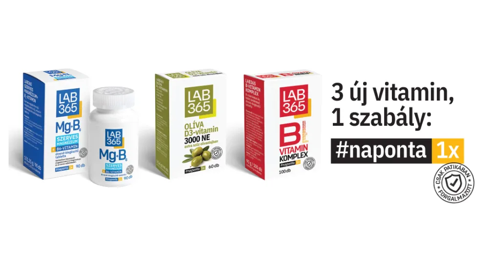 Megérkeztek a LAB365 termékcsalád legújabb vitaminjai