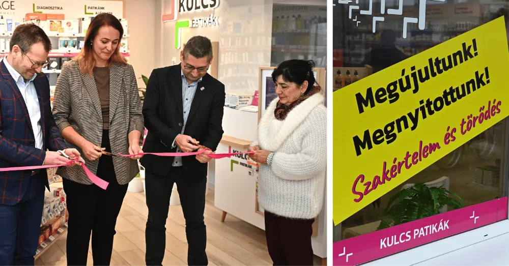 Újabb ünnepélyes megnyitó: Kulcs Quality Patikaként nyitott újra a biharkeresztesi Remedium gyógyszertár