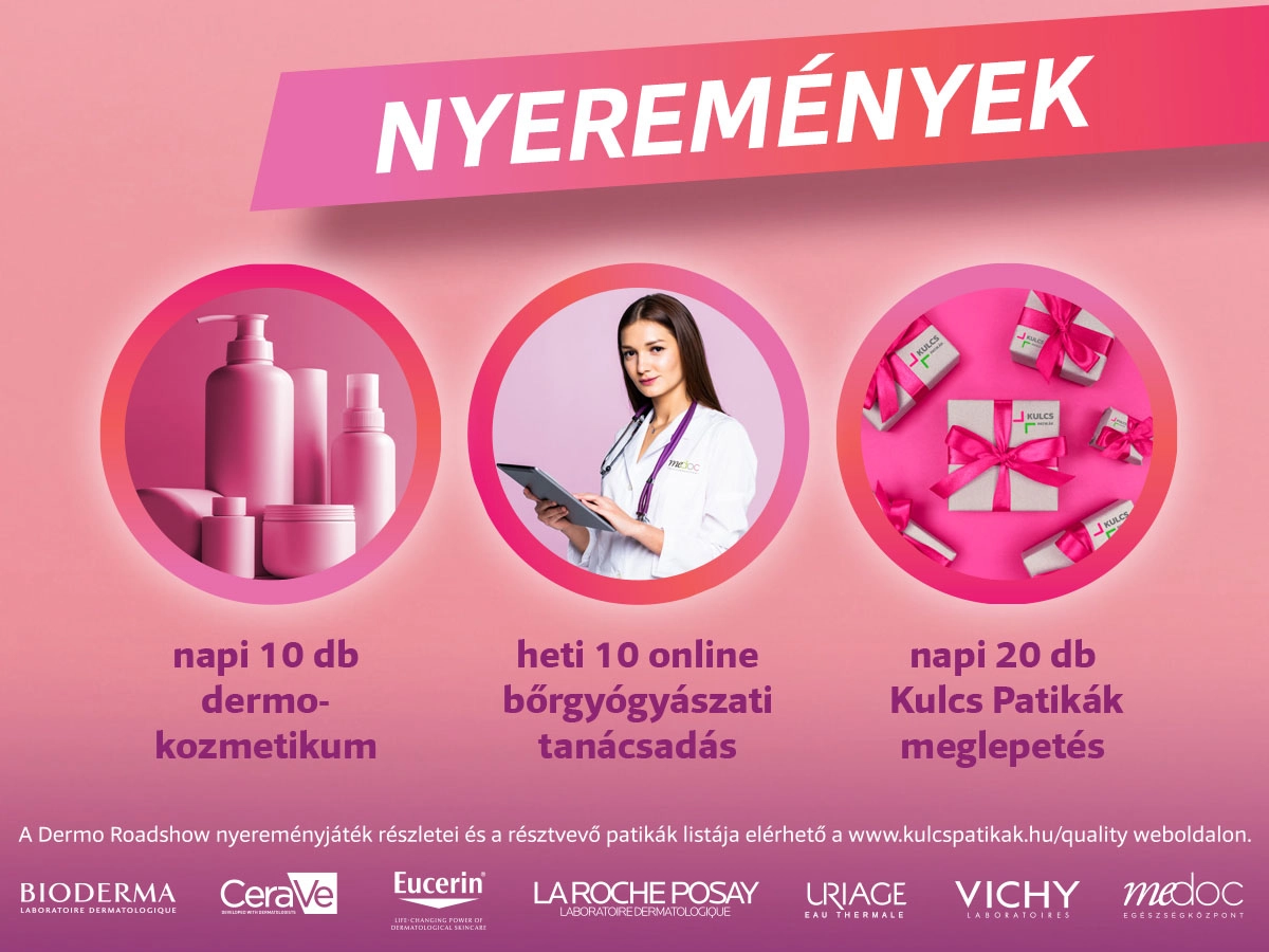 Novemberben vár a Dermo Roadshow - Védd meg a (száraz) bőrödet és pörgesd meg a szerencsekereket! Novemberben vár a Dermo Roadshow - Védd meg a (száraz) bőrödet és pörgesd meg a szerencsekereket!