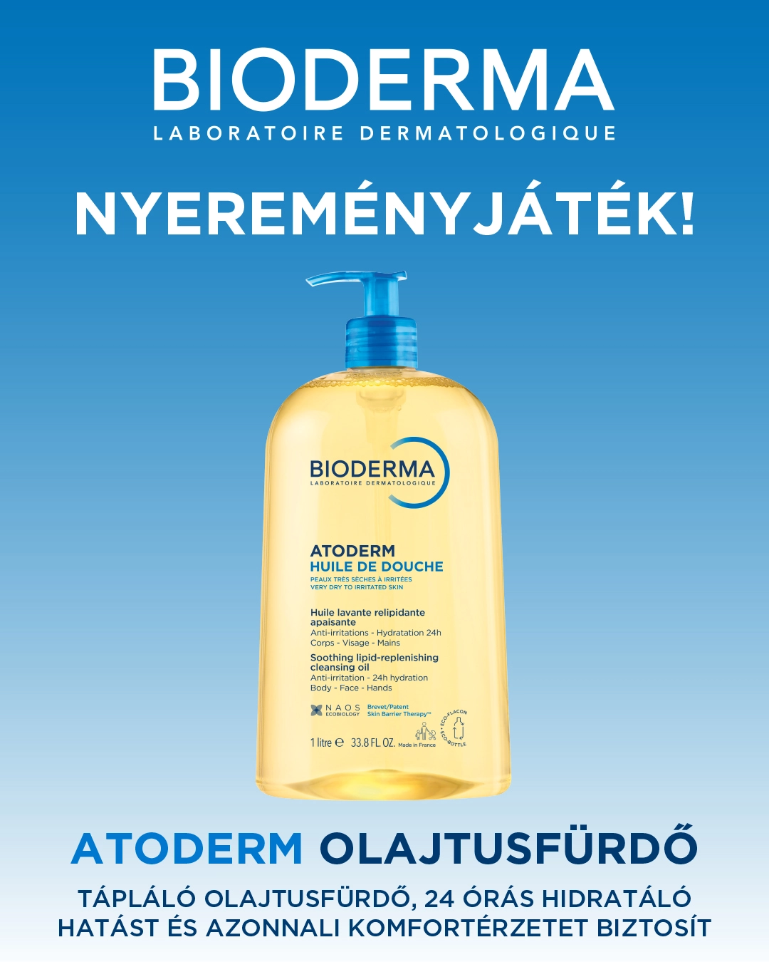 Játssz, és nyerj Bioderma Atoderm olajtusfürdőt!