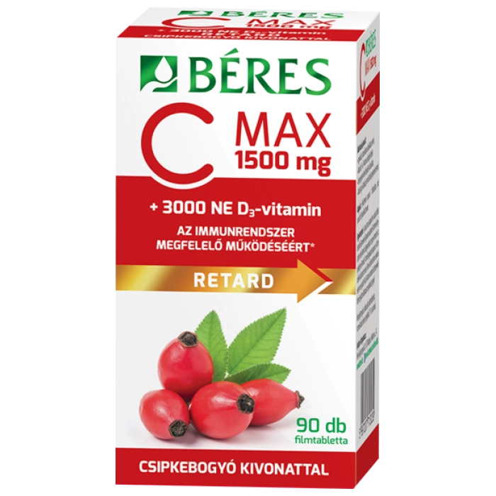 Béres C MAX 1500 mg RETARD + 3000 NE D3-vitamin
