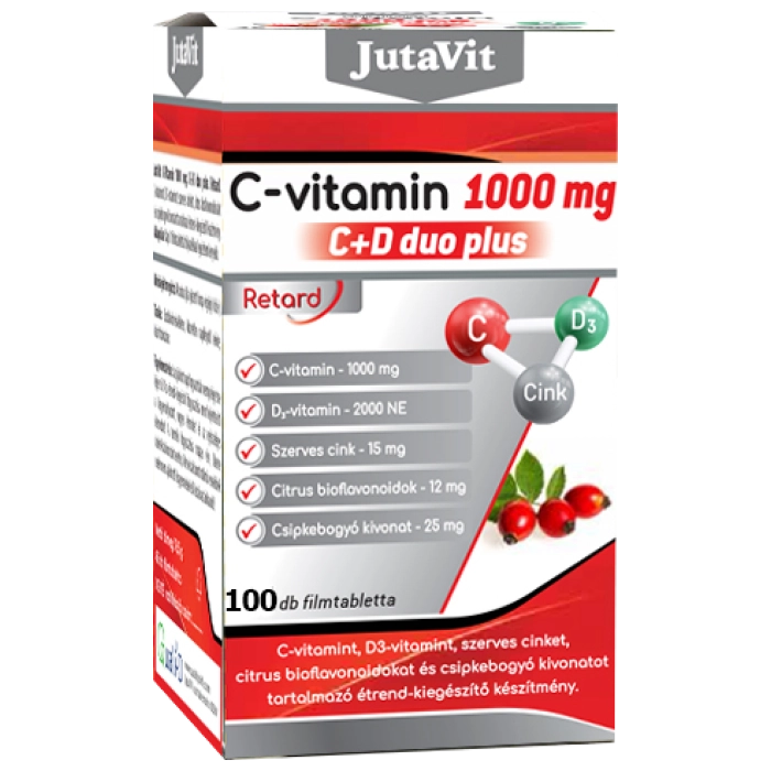 JutaVit C-Vitamin 1000 mg C+D Duo Plus Retard